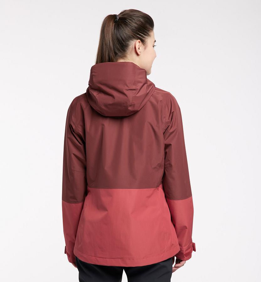 Haglöfs Womens Skuta Waterproof Jacket Red New Zealand 14928FWOU